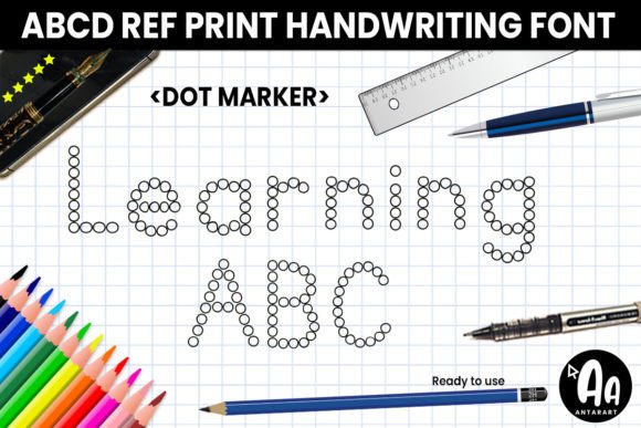 Abcd Ref Dot Marker: A Dotted Display Font for Makers