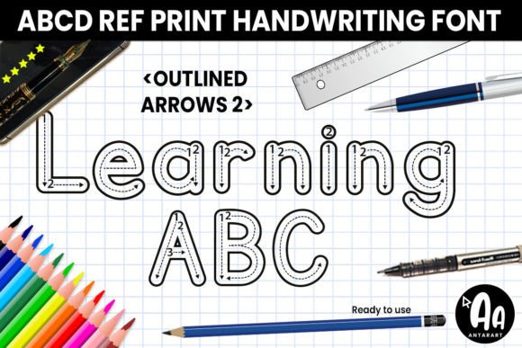 Abcd Ref Outlined Arrows2: A Display Font for Editorial Design