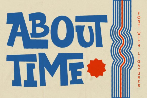 About Time: A Playful Retro Display Font for Makers