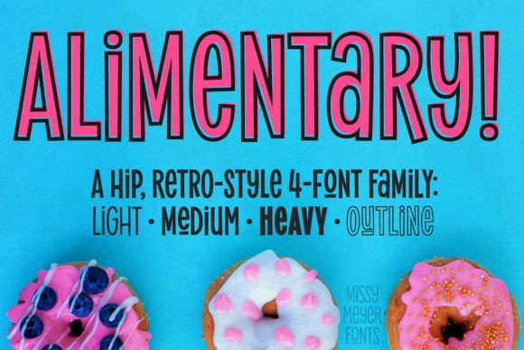 Alimentary Font: A Nourishing Display Typeface for Makers