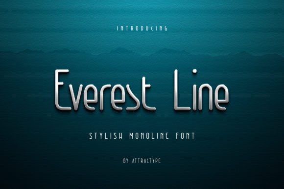 Everest Line: A Stylish Monoline Display Font for Makers