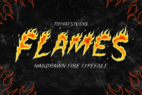 Flames Typeface: A Handcrafted Display Font for Editorial Warmth