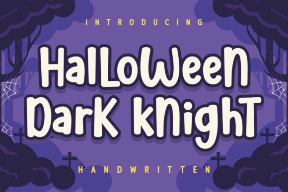 Halloween Dark Knight: A Bouncy Display Font for Editorial Design