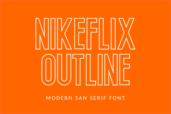 Nikeflix Outline: A Cool Display Font for Business Branding