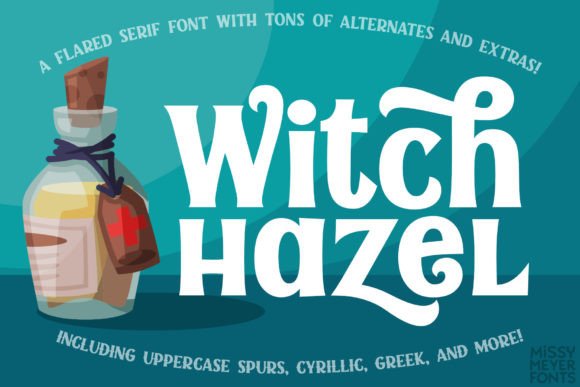 Witch Hazel: A Display Font with Flared Serifs and Craft-Ready Charm